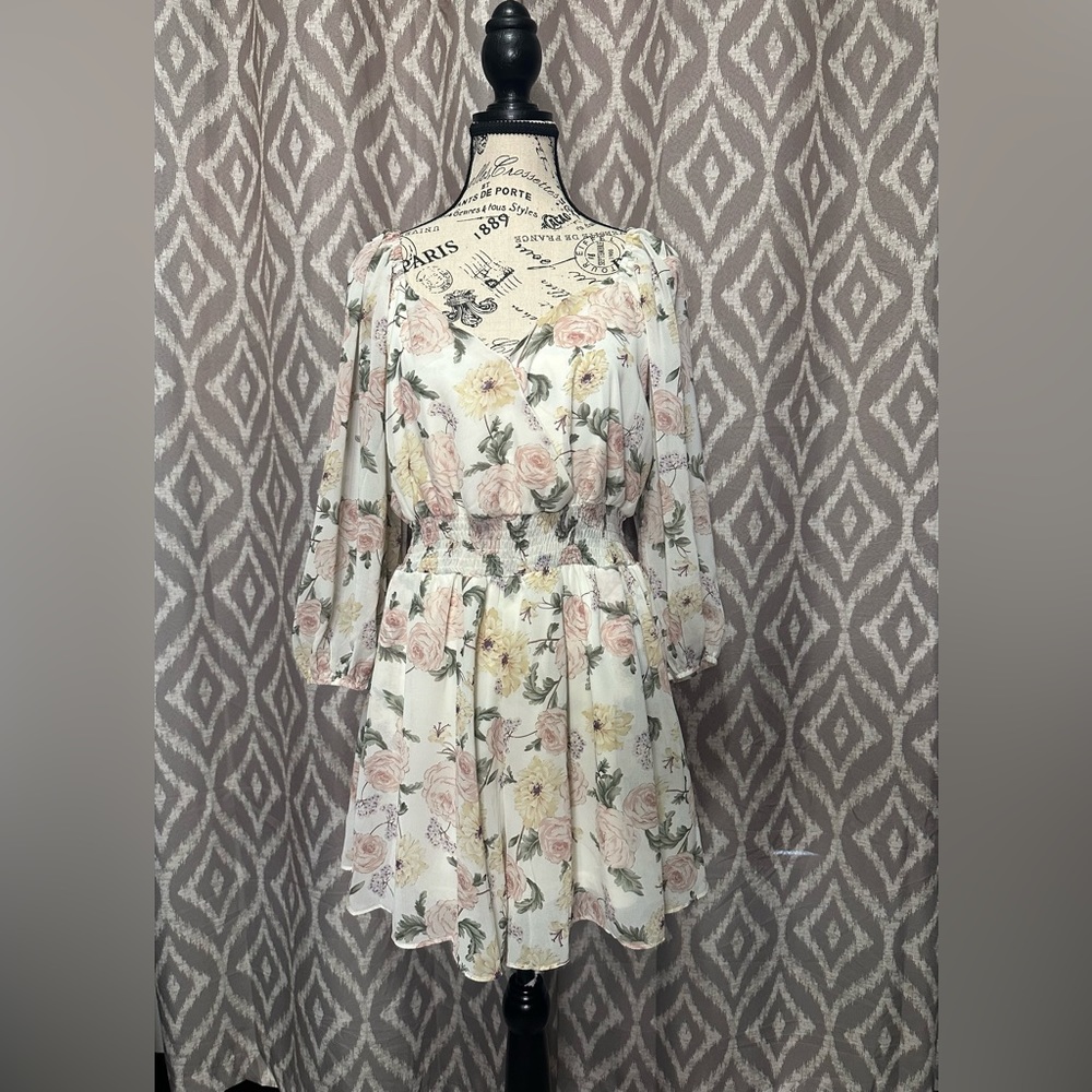 She + Sky Floral Romper